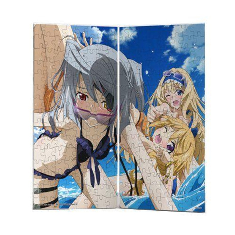 Yanoman No.2300-18 Jigsaw Puzzle 120 pieces  2 sheets Art Stand Puzzle Beachside Mishap (Infinite Stratos) (120 Pieces)