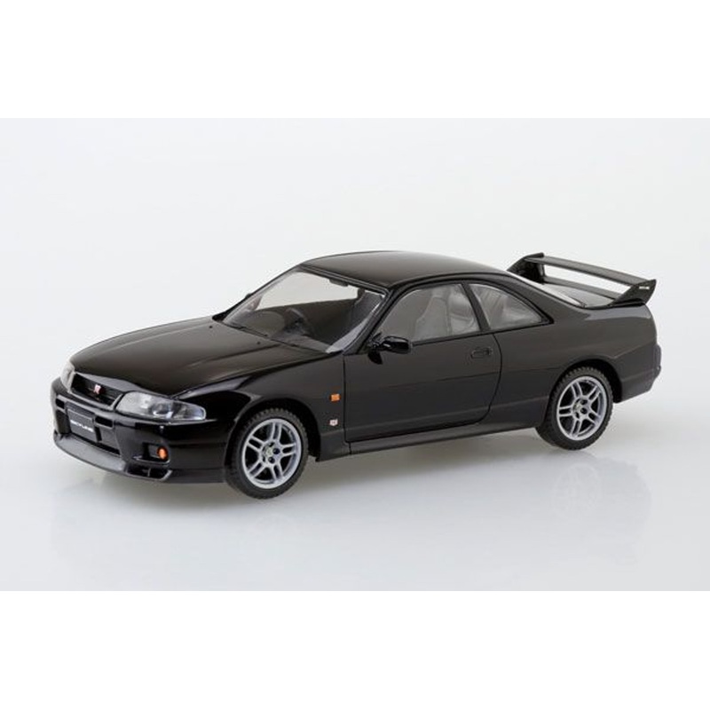 Aoshima 1/32 RakuPla Snap Kit No.21-BK Nissan R33 Skyline GT-R (Black) Plastic Model