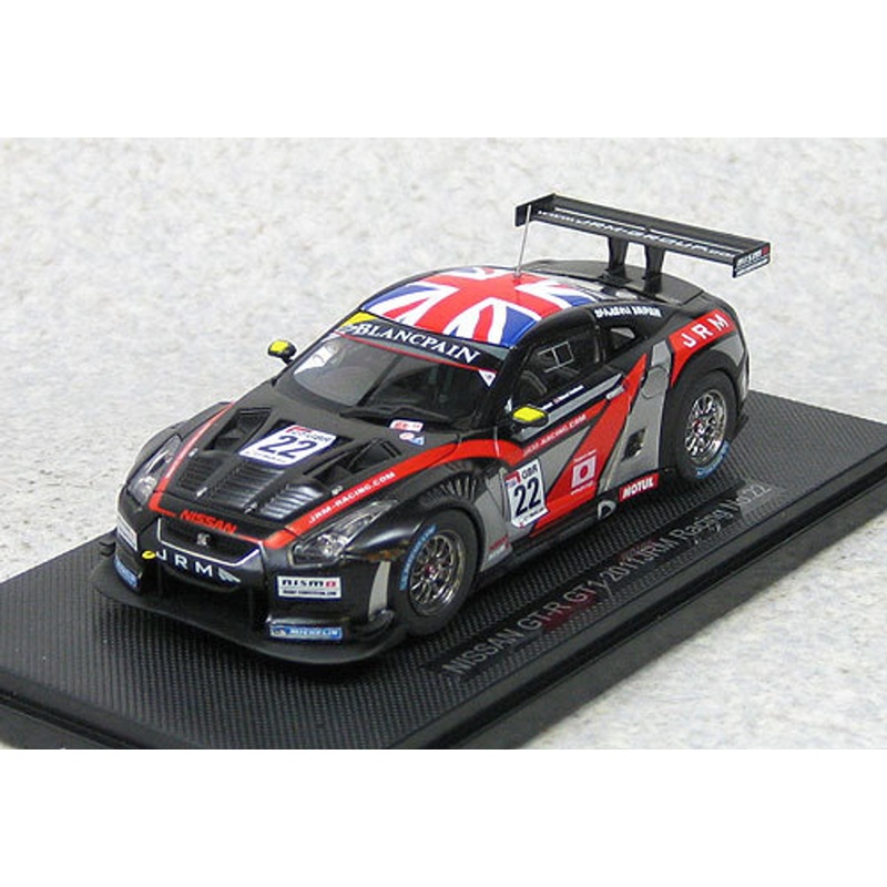 Ebbro 44712 Nissan GT-R GT1 2011 JRM Racing #22 (Black) 1/43 Scale