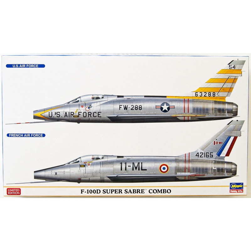 Hasegawa 02200 F-100D Super Sabre Combo 1/72 Scale Kit Limited Edition