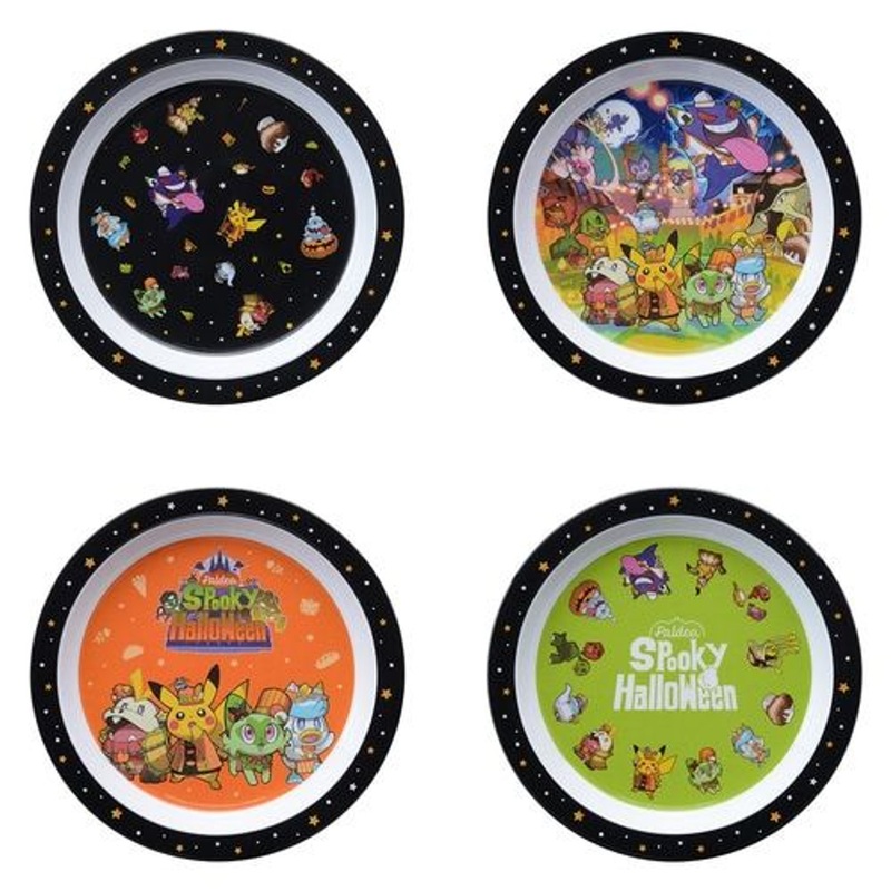 Pokemon Center Original Melamine Plates (set of 4) Paldea Spooky Halloween