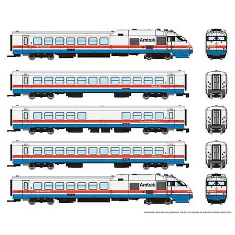 N Turbo Liner Amtrak Ph-III Set#2