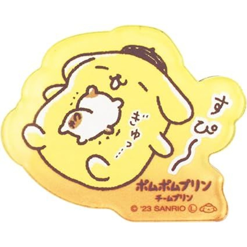 T’s Factory Sanrio Acrylic Sticker Pom Pom Purin – Snoozing (Team Purin)