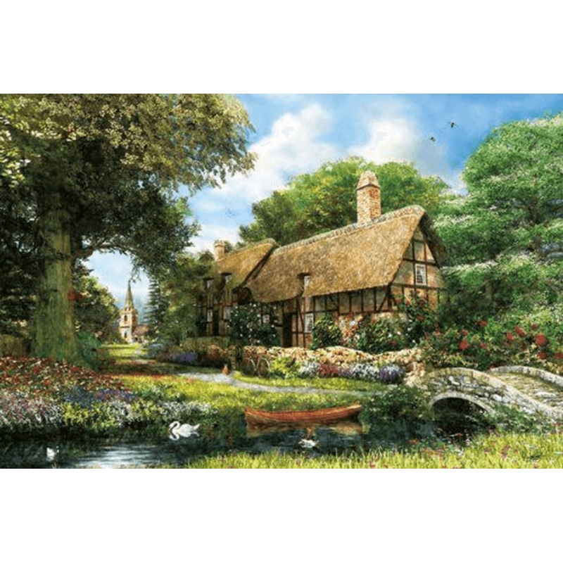 APPLEOne Jigsaw Puzzle 1000-694 Dominic Davison Sunny Side Cottage (1000 Pieces)