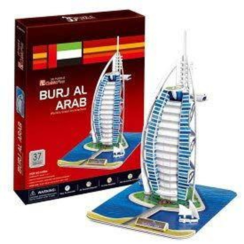 Heart Art Collection Jigsaw Puzzle 3D Puzzle 3D Craft Model Burj Al Arab (46 Pieces)