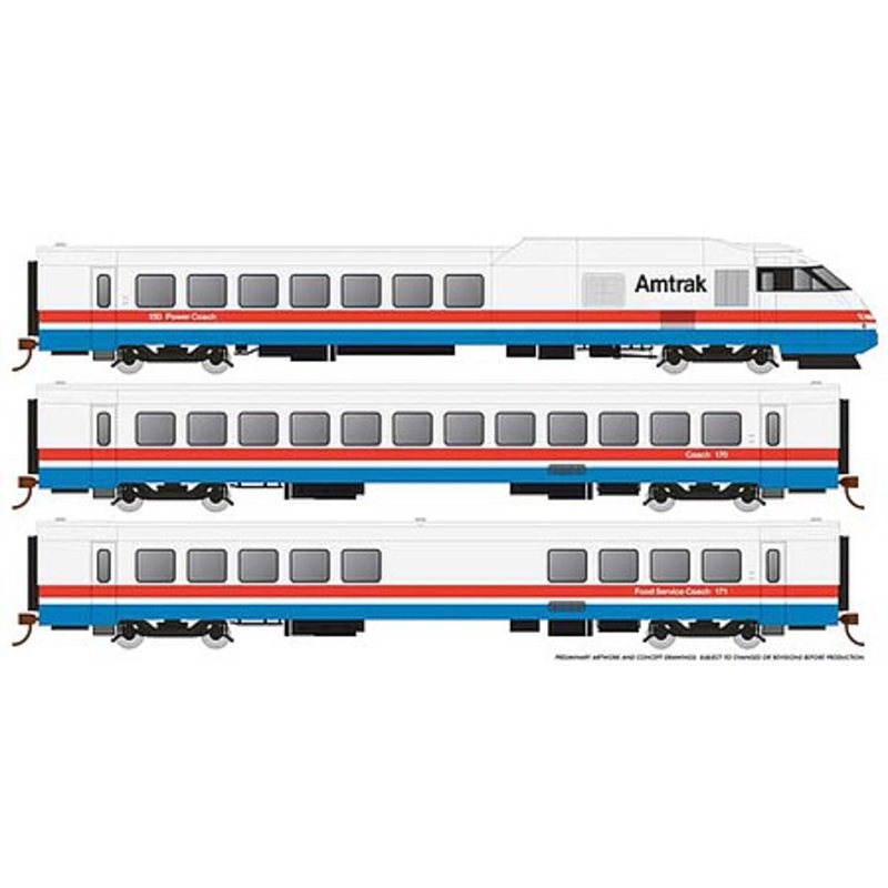 HO AMTRAK RTL TURBO SET#3