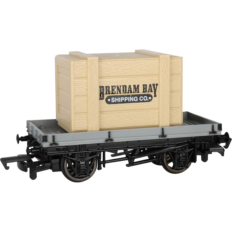 HO Thomas & Friends Plank Wagon w/Brendam Bay Shipping Co. Crate