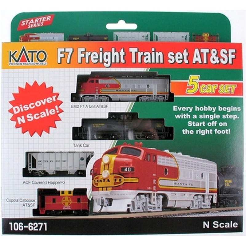 N F7 SF Warbonnet Freight Train Set w/o Track/Sound