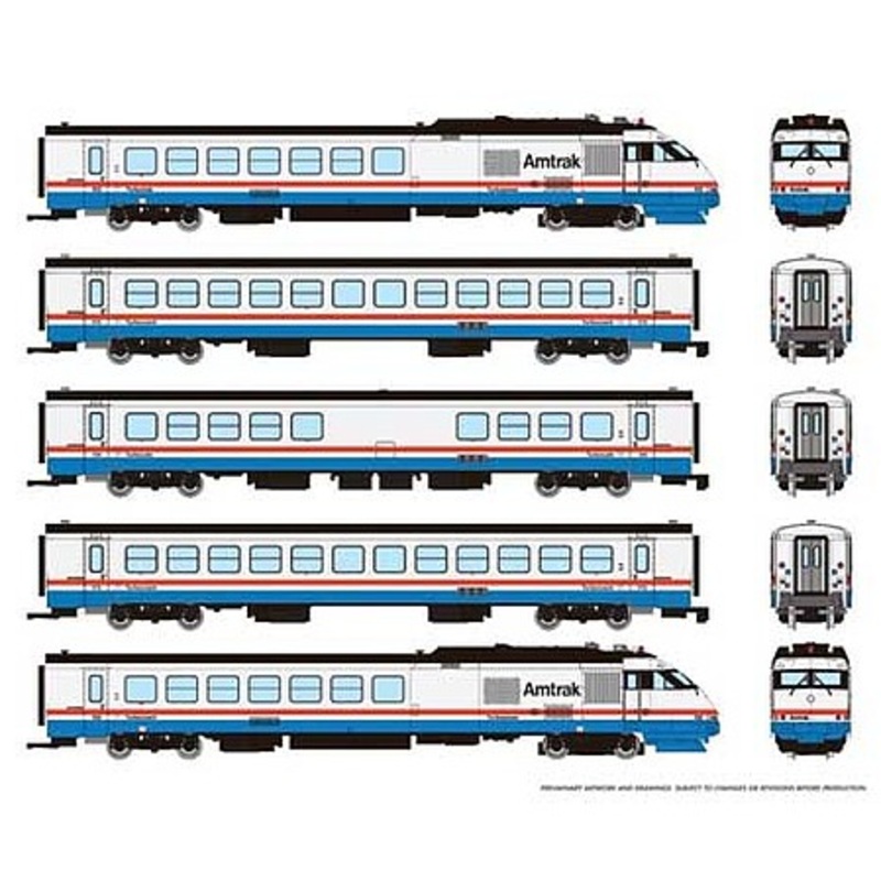 N Turbo Liner Amtrak Ph-III Set#1