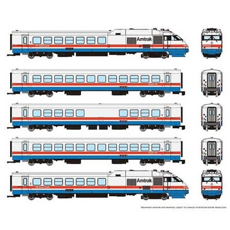 N Turbo Liner Amtrak Ph-III Set#2 W/sd