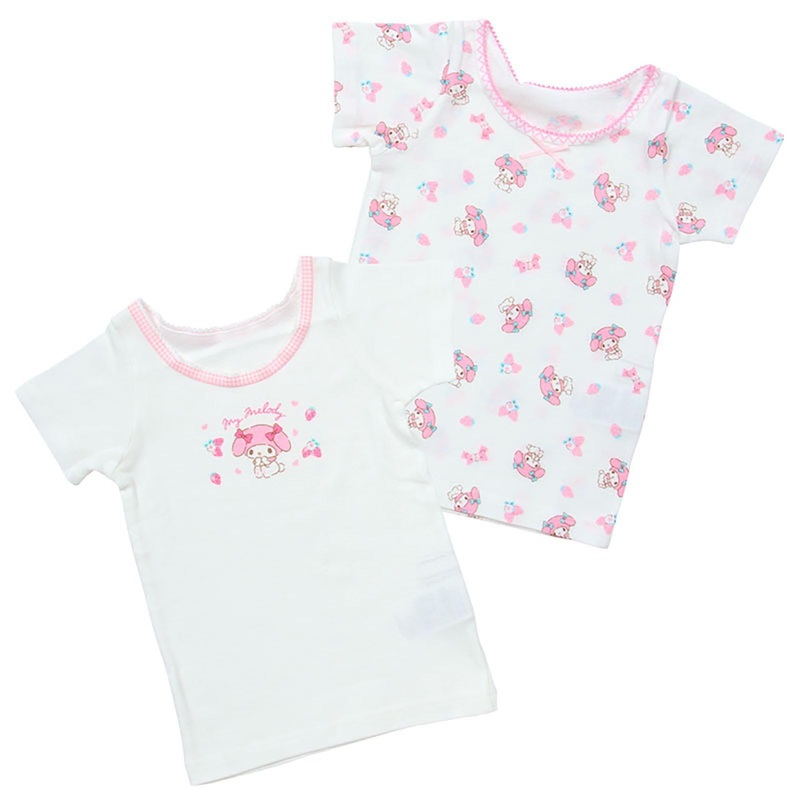 Sanrio My Melody Kids Short-Sleeve Undershirt 2-Piece Set (110cm/ XS)
