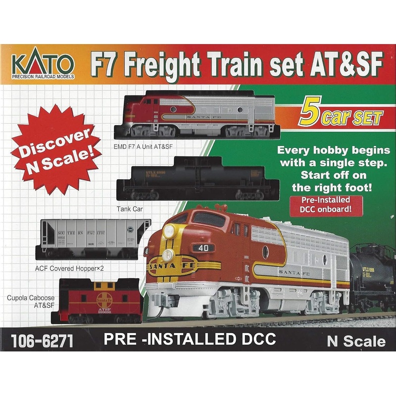 F7A DCC FreightTrain ATSF – N-Scale