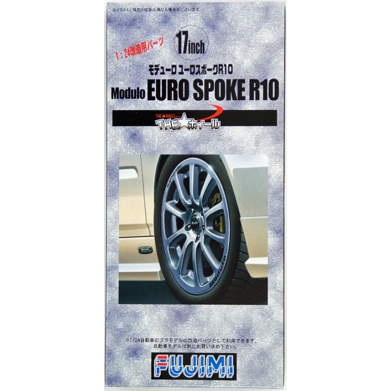 Fujimi TW61 Modulo Euro Spoke R10 Wheel & Tire Set 17 inch 1/24 Scale Kit