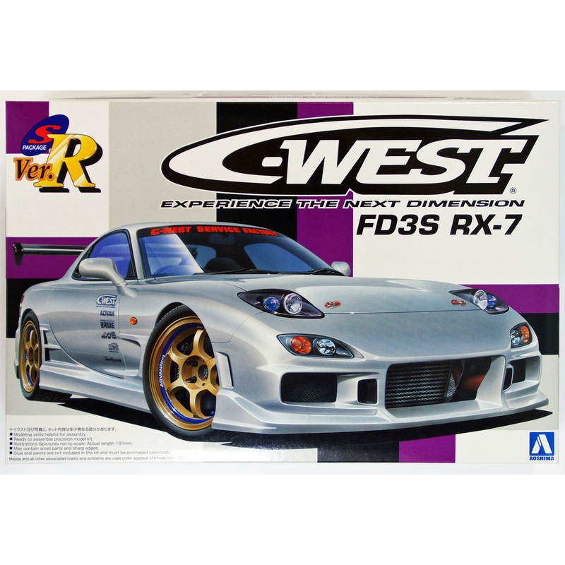 Aoshima 08102 C-West Experience The Next Dimension FD3S RX-7 1/24 Scale Kit
