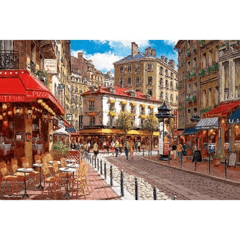 APPLEOne Jigsaw Puzzle 300-287 Sam Park Cafe in Paris (300 Pieces)