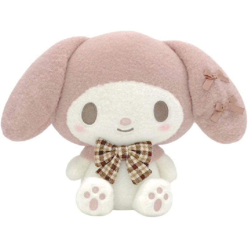 Nakajima Sanrio Plush Toy M My Melody (Fluffy Mocha Check)