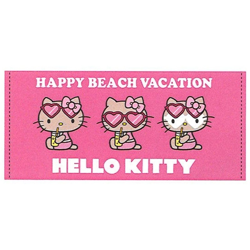 Sanrio Happy Beach Vacation Beach Towel Hello Kitty Pink