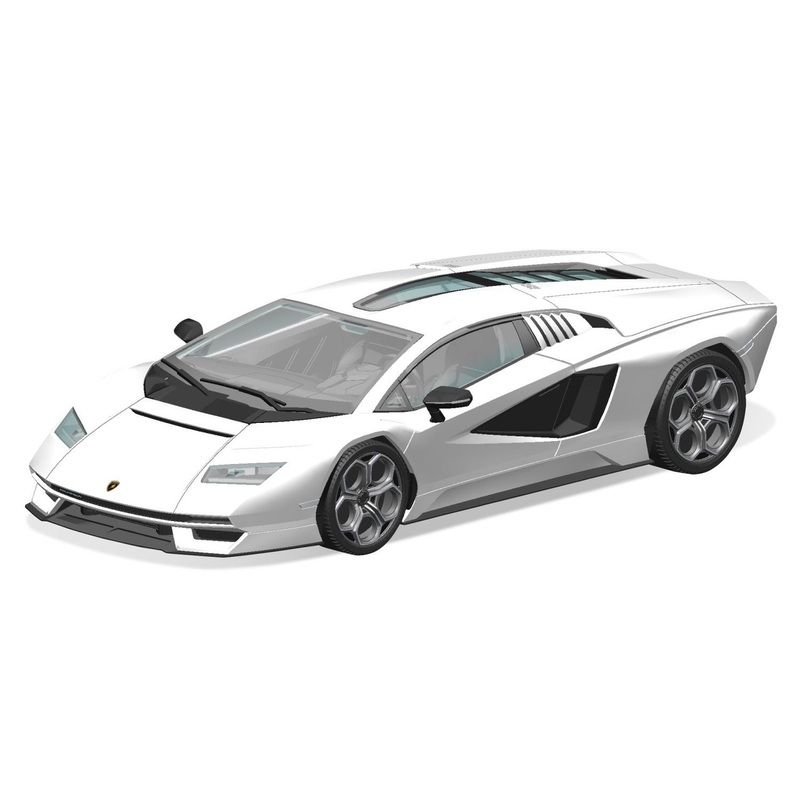 Aoshima The Snap Kit 1/32 Lamborghini Countach LPI 800-4 (White) Plastic Model