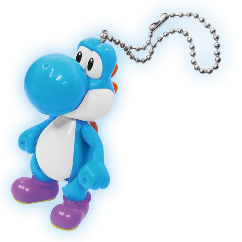 Morimotosangyo Super Mario Swing Mascot Ver.2 Blue Yoshi Keychain