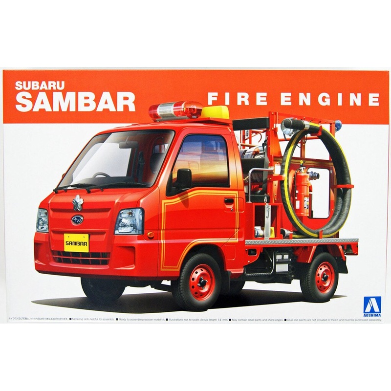 Aoshima 14172 Subaru Sambar Fire Engine 1/24 Scale Kit