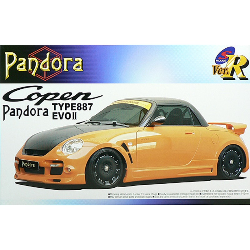 Aoshima 42441 Daihatsu Copen Pandora Type 887 1/24 Scale Kit