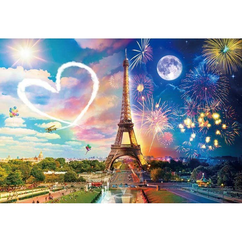 Beverly 1000-020 Jigsaw Puzzle Paris Day to Night (Lars Stewart) (1000 Pieces)