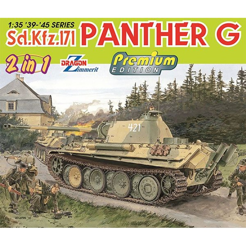 DRAGON 1/35 WWII German Sd.Kfz.171 Panther G Type 2in1 Magic Track & Aluminum Gun Barrel Included Plastic Model