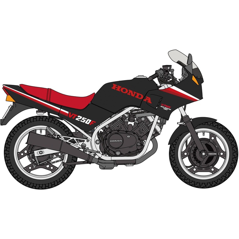 Hasegawa 1/12 Honda VT250F (MC08) (1984) Black Plastic Model