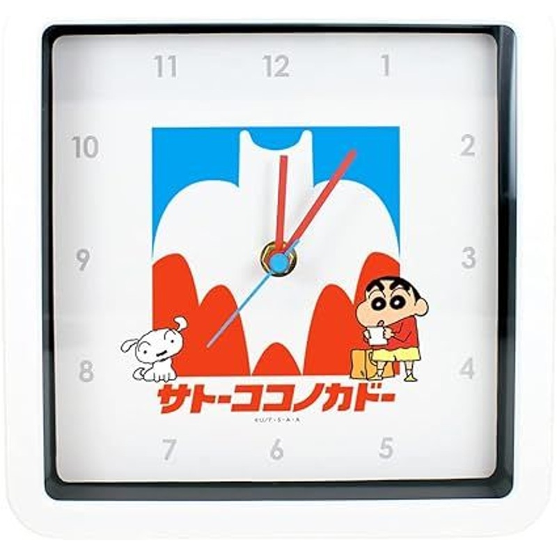 T’s Factory Crayon Shin-chan Square Wall Clock Sato Kokonokado