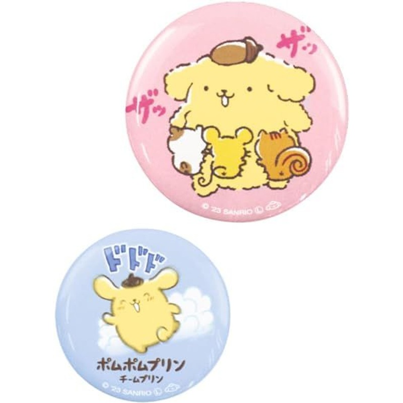 T’s Factory Sanrio Cartoon Can Badge Pom Pom Purin (Team Purin)