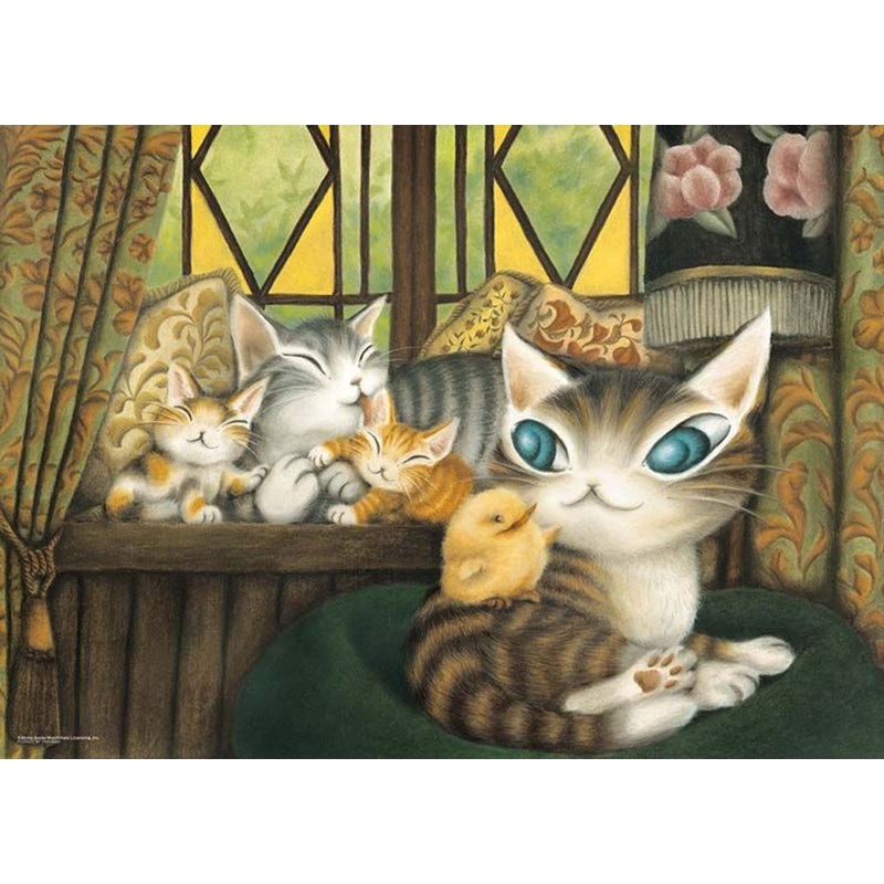 Yanoman 05-1076 Jigsaw Puzzle Wachifield Dayan the Cat (500 Pieces)