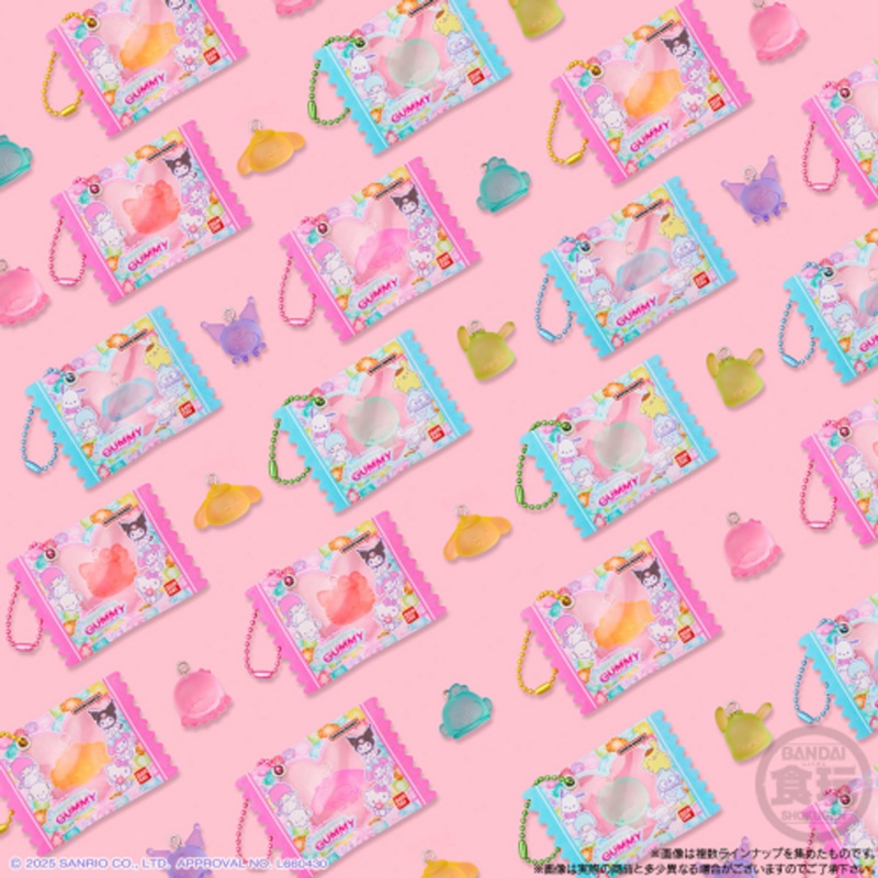Bandai Candy Sanrio Characters Gummy Figure Charm Gummy & Mini Pouch 12pcs Box