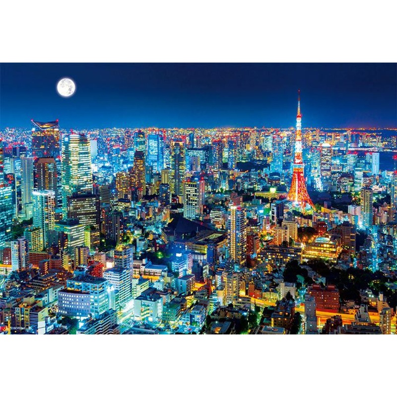 Beverly M81-607 Jigsaw Puzzle Night View in Tokyo (1000 S-Pieces)