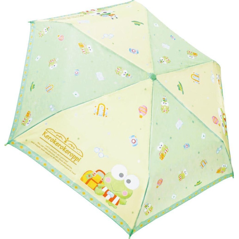 J’s Planning Sanrio Kero Kero Keroppi Pastel Green Folding Umbrella