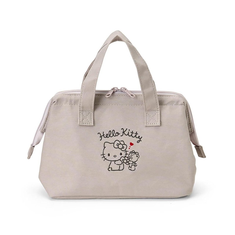 Sanrio Hello Kitty Wire-Rimmed Insulated Lunch Bag with Gusset Lunch Box Holder Lunch Tote