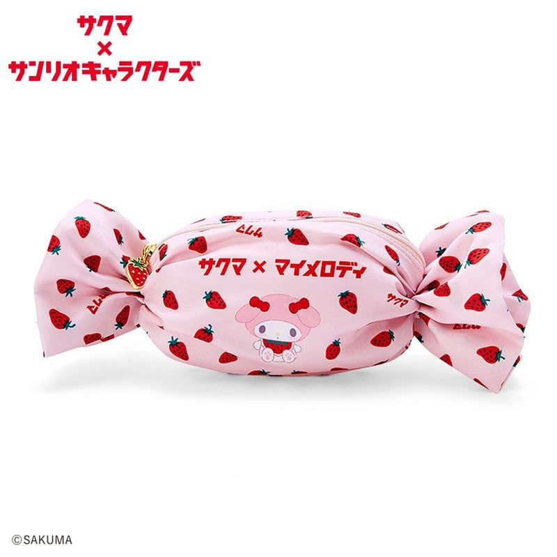 Sanrio Sakuma Strawberry Milk Candy with My Melody Candy Shaped Pouch