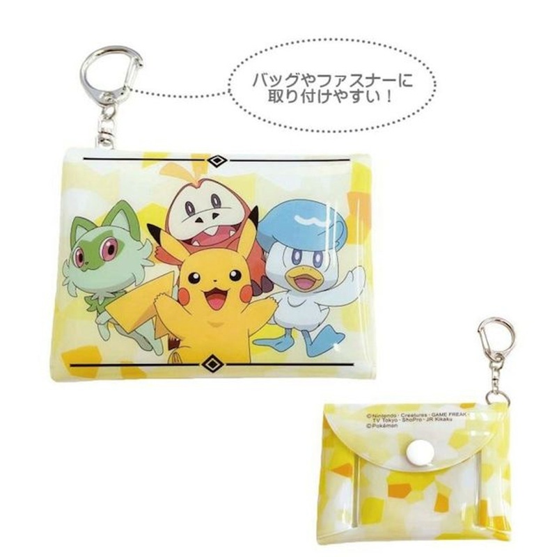 SK JAPAN Pokemon Center Mini PVC Pouch Characters Yellow