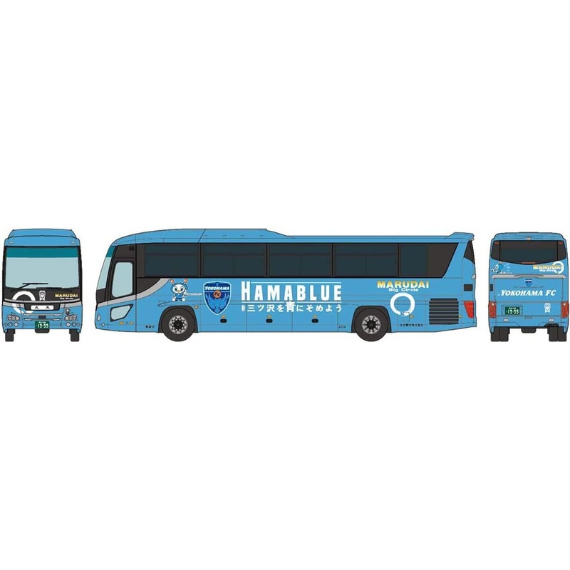 Tomytec Bus Collection Yokohama FC Wrapping Bus ‘HAMABLUE’ (N scale)