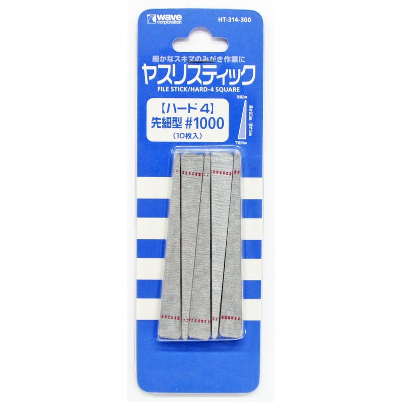 Wave Materials HT314 File Stick / Hard 4 Square #1000 (10 pcs)