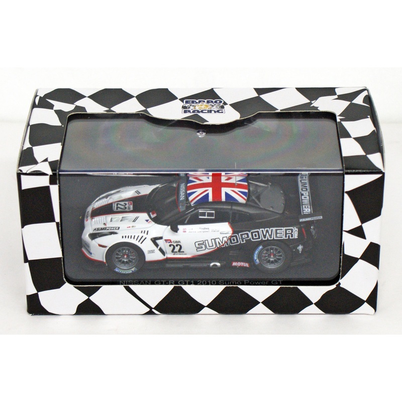 Ebbro 44382 Nissan GT-R GT1 2010 Sumo Power GT No.22(White/Black) 1/43 Scale