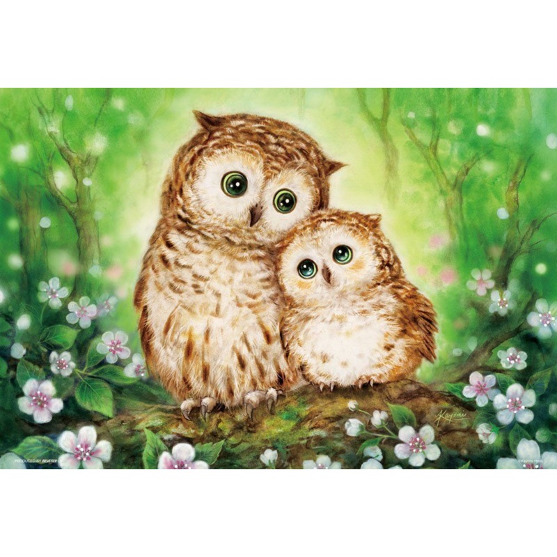 Beverly Jigsaw Puzzle 33-109 Japanese Art Owl Family (300 Pieces)