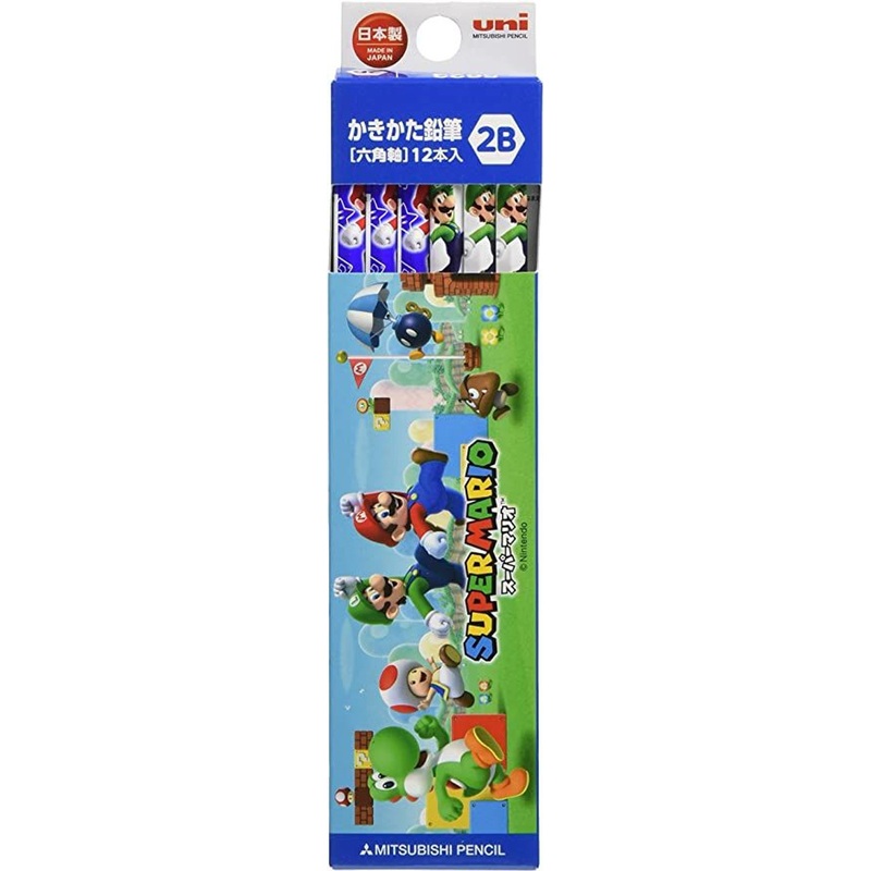 Mitsubishi Pencil Pencil 2B Dozen (12) Super Mario