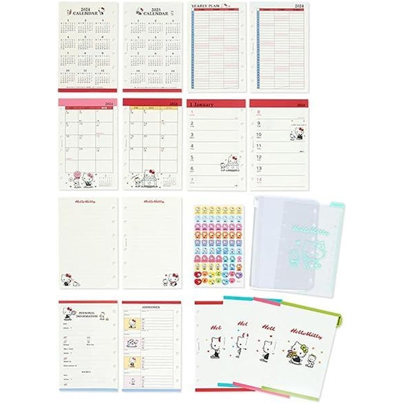 Sanrio 2024 Planner Refill Personal Organizer Inserts – Hello Kitty