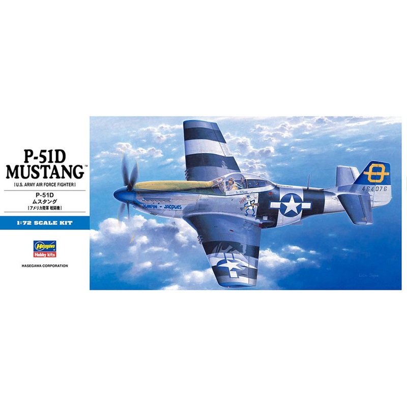 Hasegawa 1/72 P-51D Mustang (U.S. Army Air Force Fighter) Plastic Model