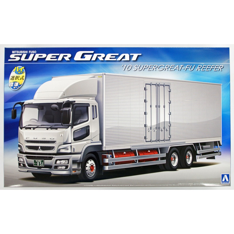 Aoshima 09901 Mitsubishi Fuso Super Great 2010 Supergreat-Fu Reefer 1/32 scale