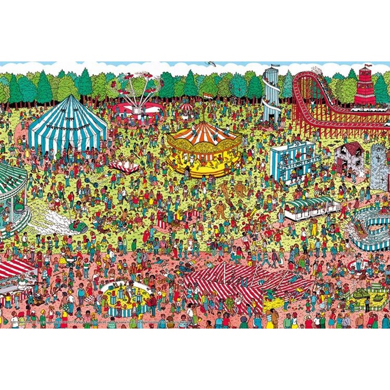 Beverly M81-726 Jigsaw Puzzle Where’s Wally Holiday Amusement Park (1000 S-Pieces)