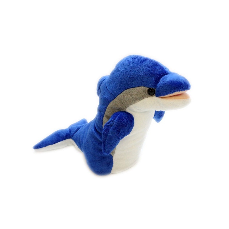 TAKE OFF Hand Puppet Dolphin Blue