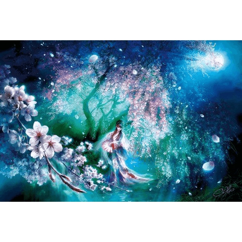 APPLEOne Jigsaw Puzzle 1000-651 Sakura (1000 Pieces)