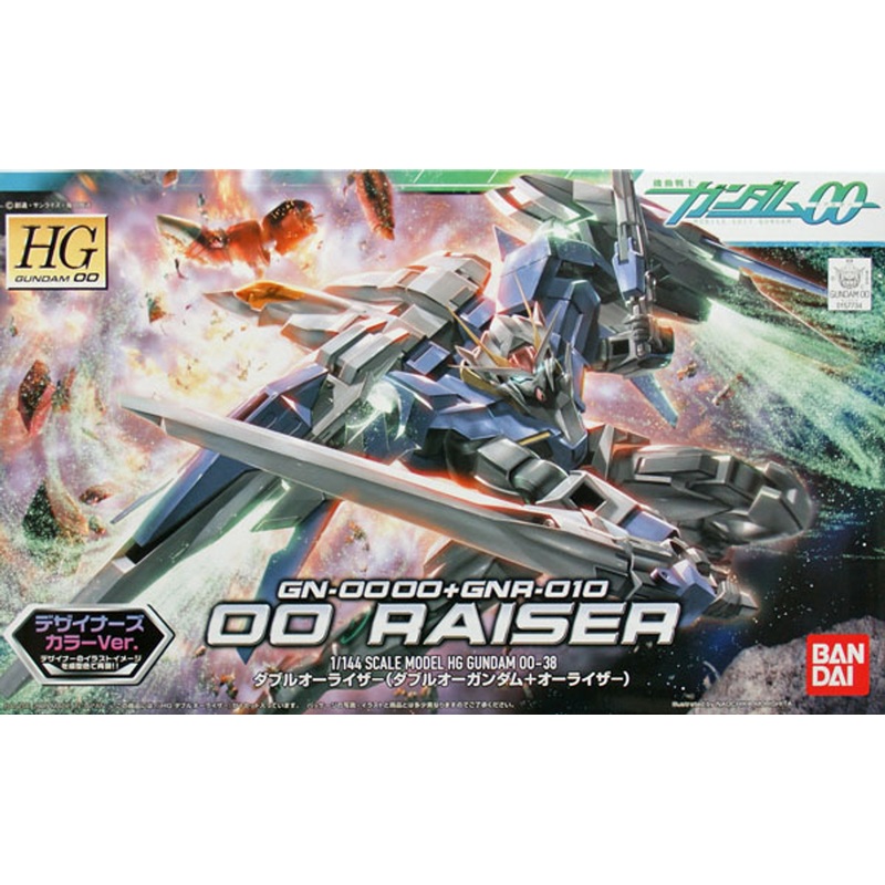 Bandai HG OO 38 Gundam GN-0000+GNA-010 OO RAISER 1/144 Scale Kit