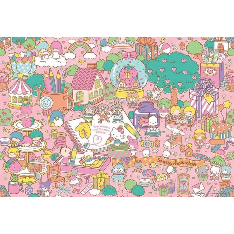 Beverly 500S-014 Jigsaw Puzzle Sanrio Characters Retro Park (500 Pieces)